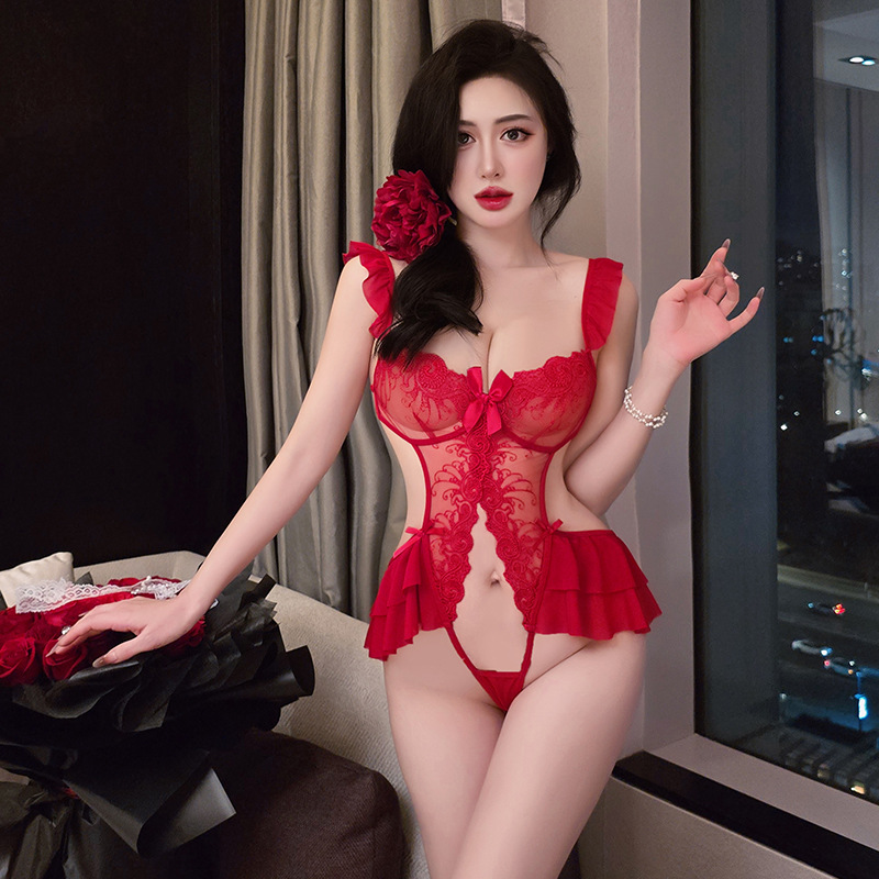 Crotchless Lace Teddy
