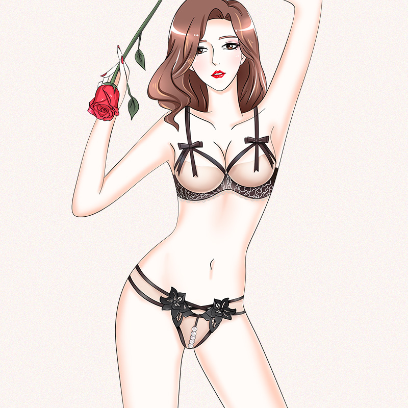 Open Crotch Bra and C-string Set