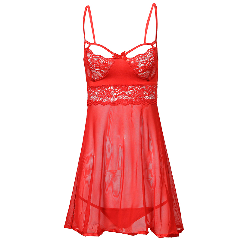 Half-cup Mesh Skirt with Thong Kit