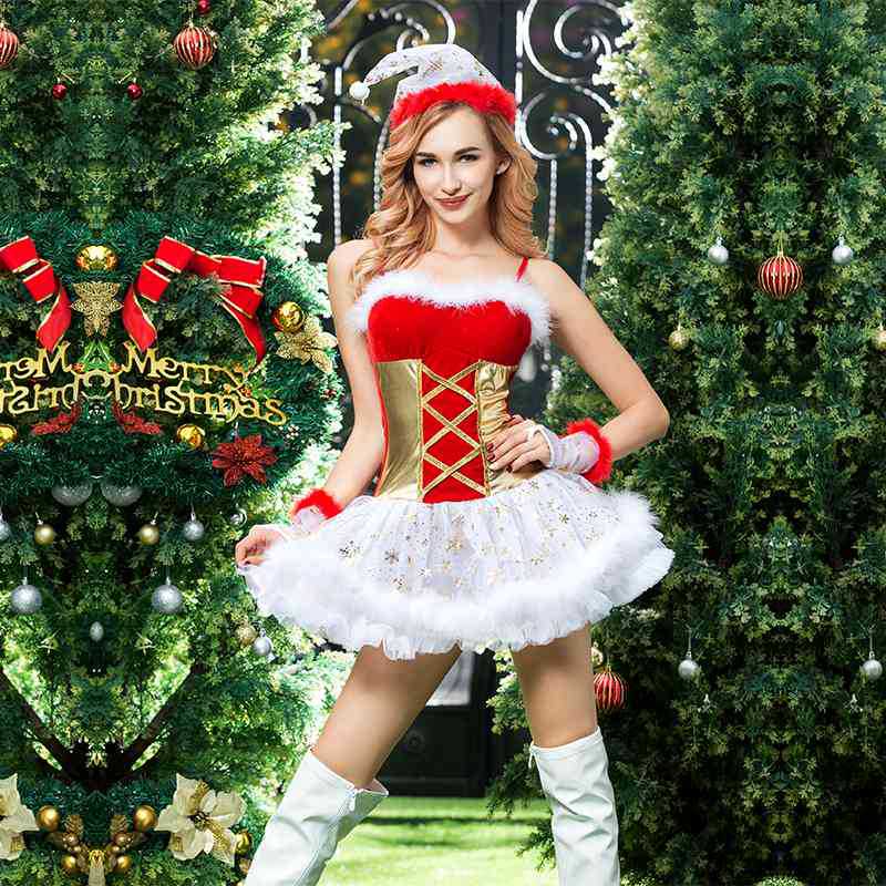 4pcs Xmas Babydoll Outfit