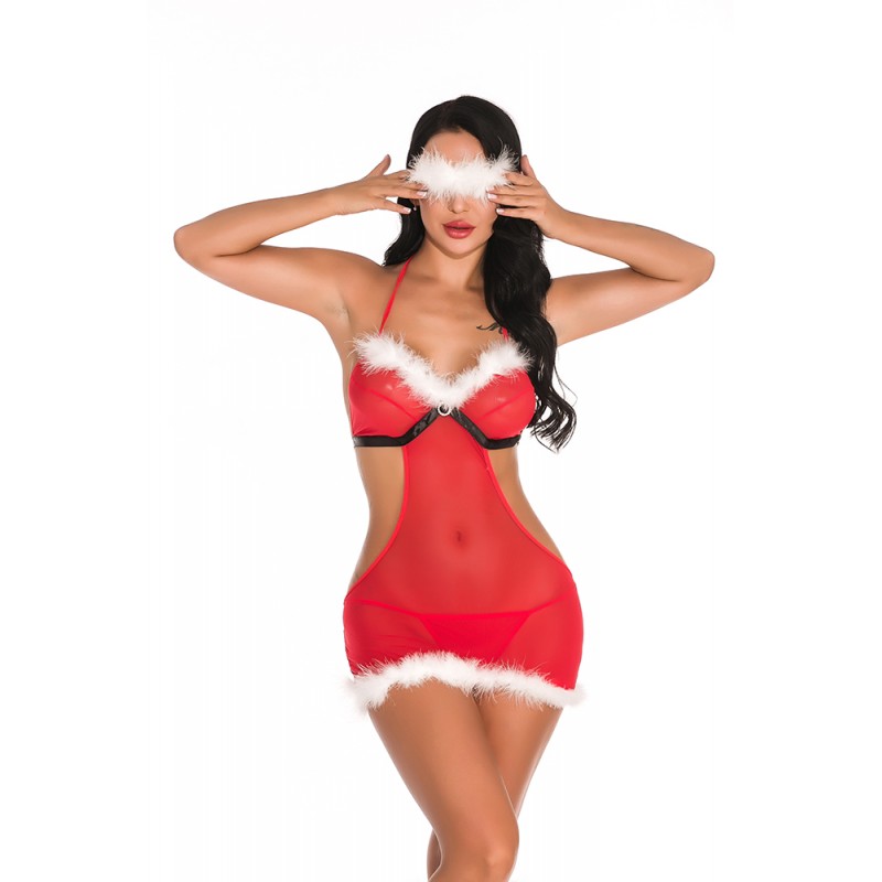 3pcs Xmas Lace Nightdress Kit 6113