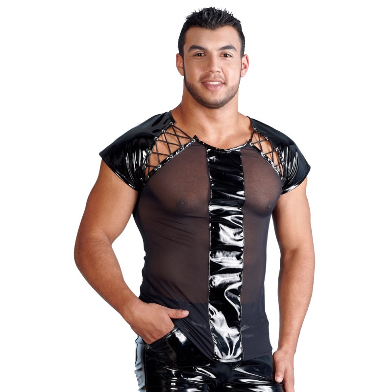 PU Mesh See-through T-shirt