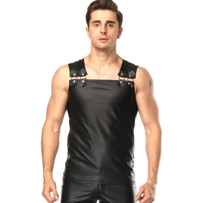 Men's Matt PU Vest