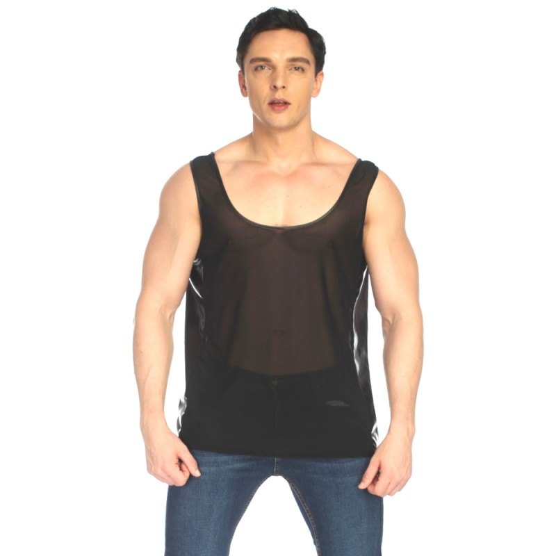 Men's PU and Mesh Vest