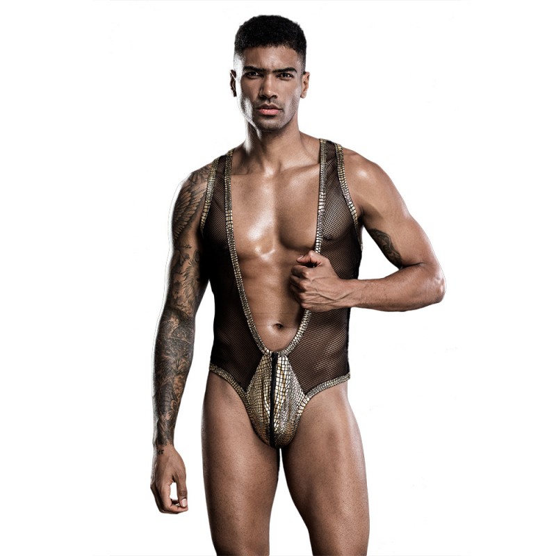 Male Zipper Crotch Bodysuit