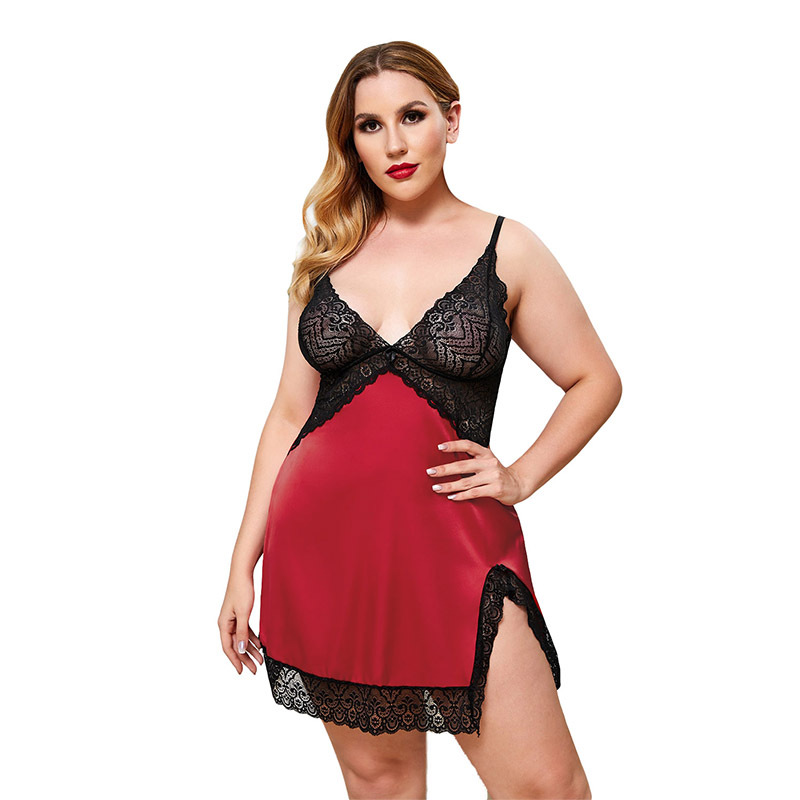 Plus Size Satin Babydoll