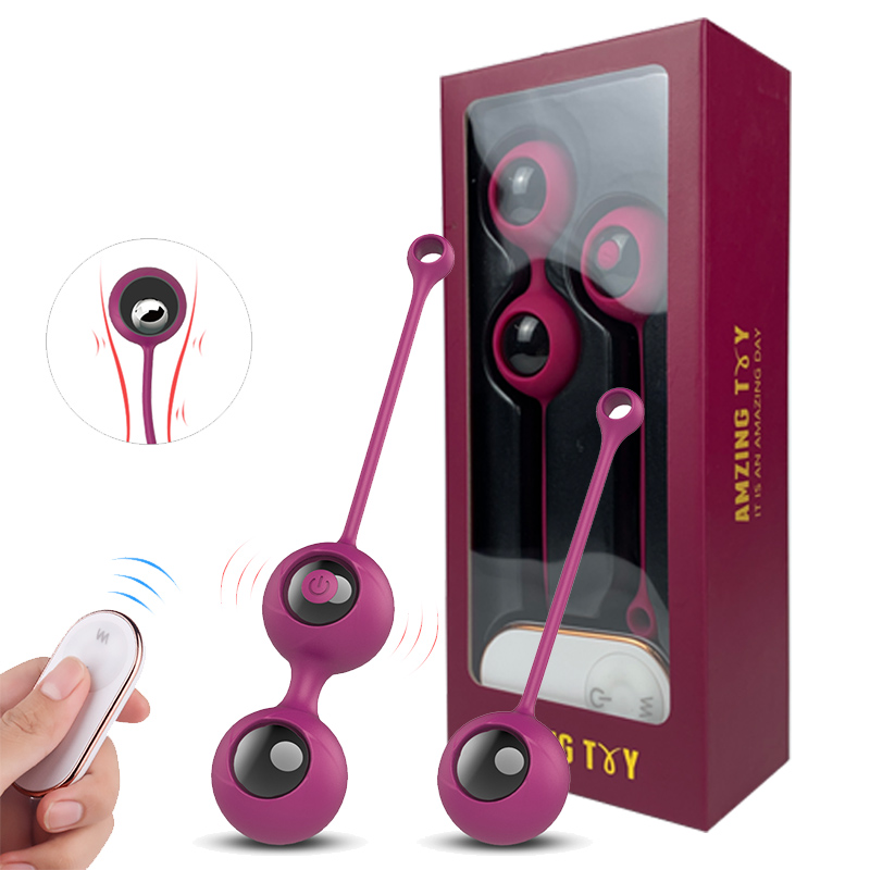 Vibrating Ben Wa Balls Set - Pearl (Remote Control)