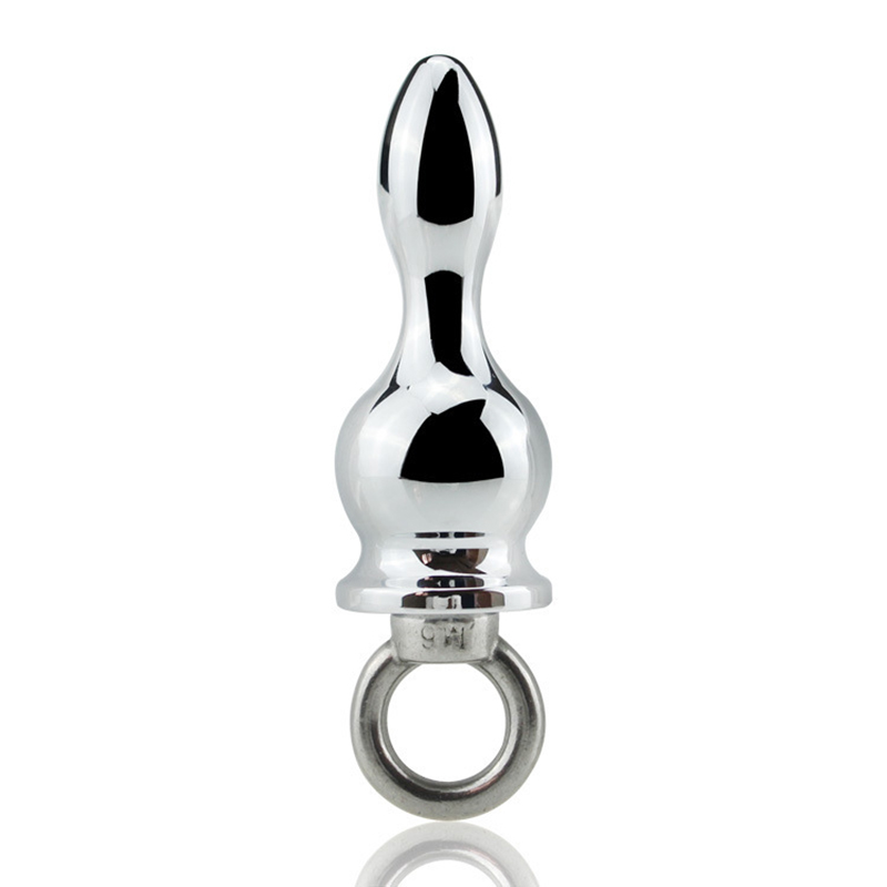 Aluminum Alloy Anal Plug With Screw Ring