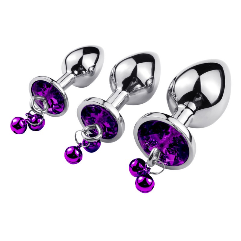 3pcs Novel Bell Metal Anal Plug Kit(Round Base)