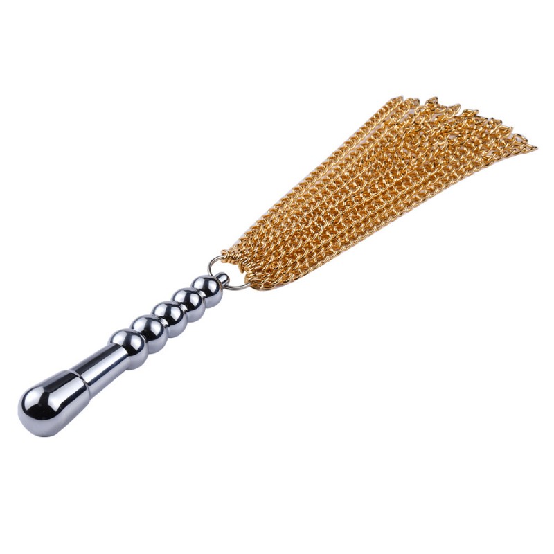 Metal Chains Flogger with Anal Plug