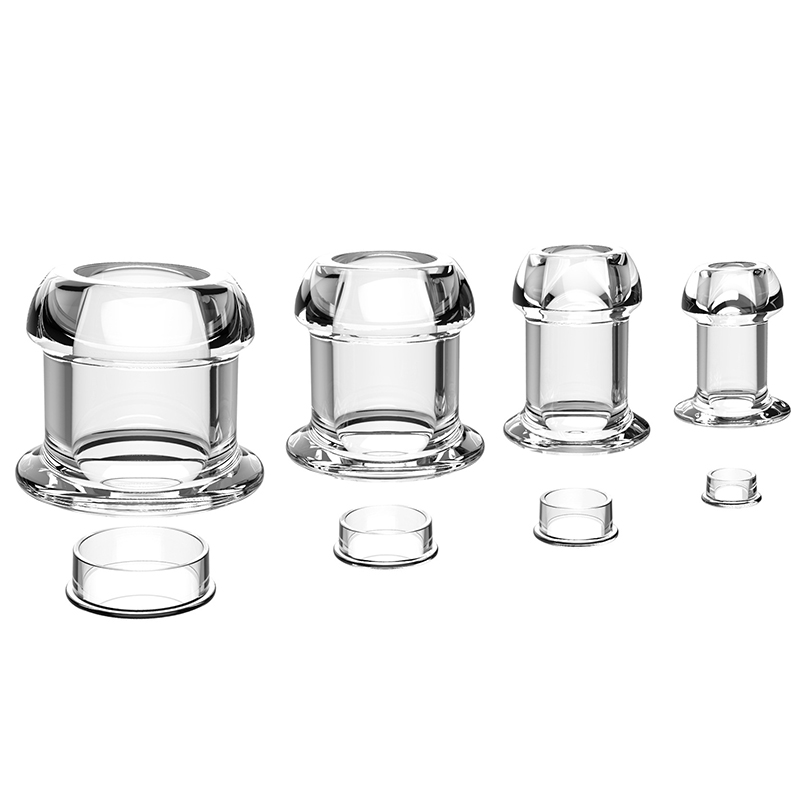 Transparent Hallow Anal Plug with Lid I