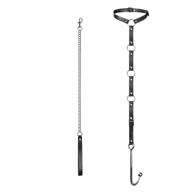 Leash Collar with Anal Hook