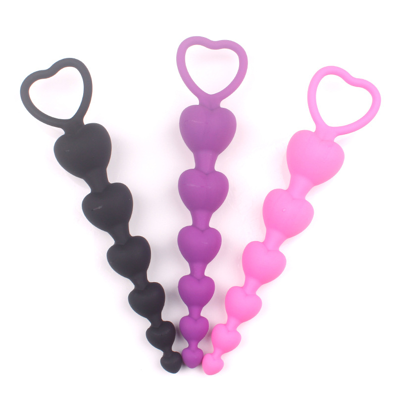 Love Heart Silicone Anal Bead