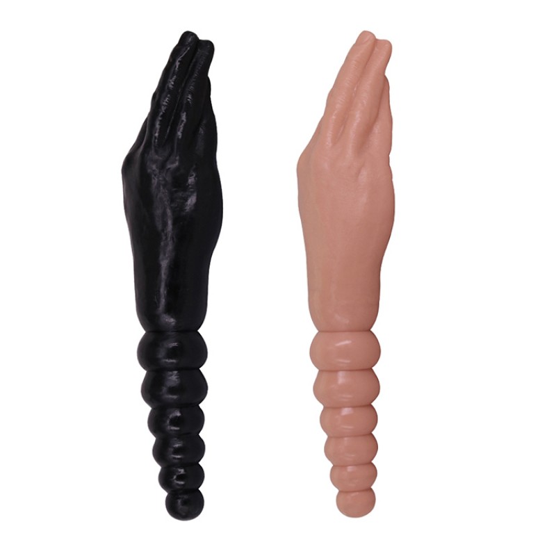 PVC Hand and Beads Anal Plug