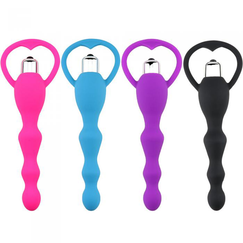 Vibrating Silicone Anal Bead Plug