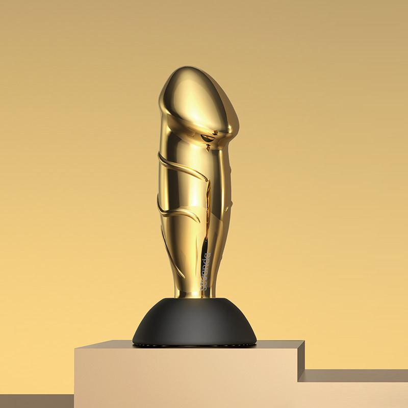 Luxury Gilded Anal Vibrator - KingKong