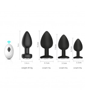 Anal Vibrator + 3pcs Anal Plugs Set