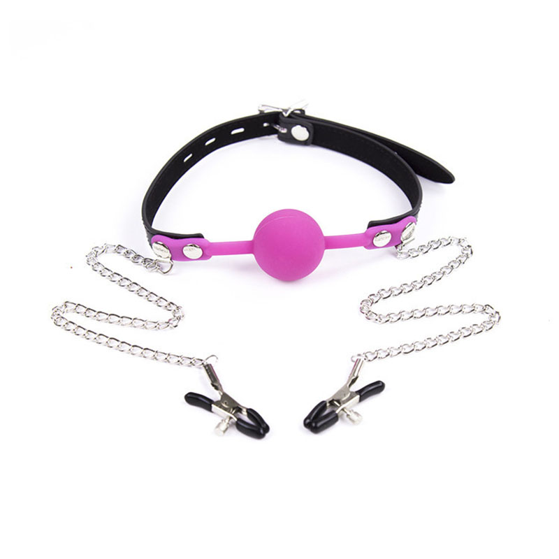 Ball Gag With Nipple Clamps