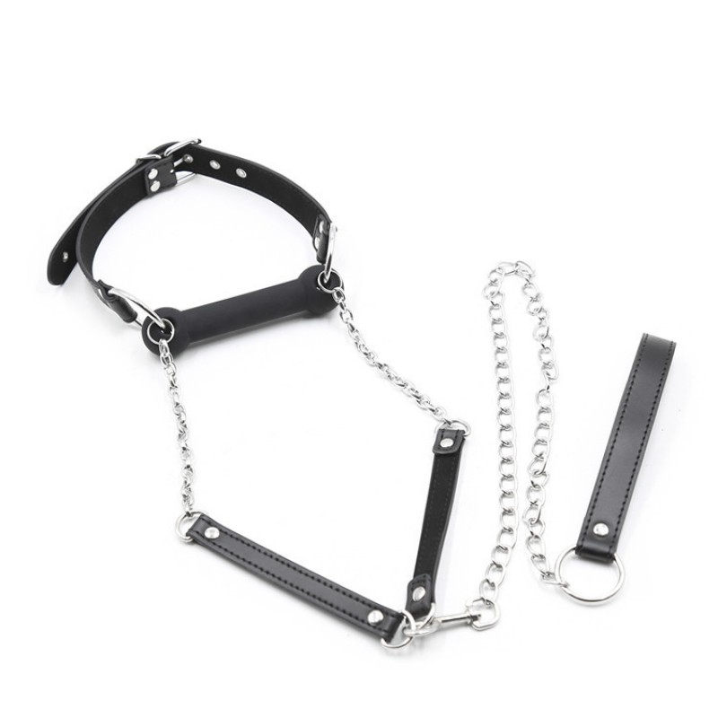 Hanging Mouth Gag with Leash