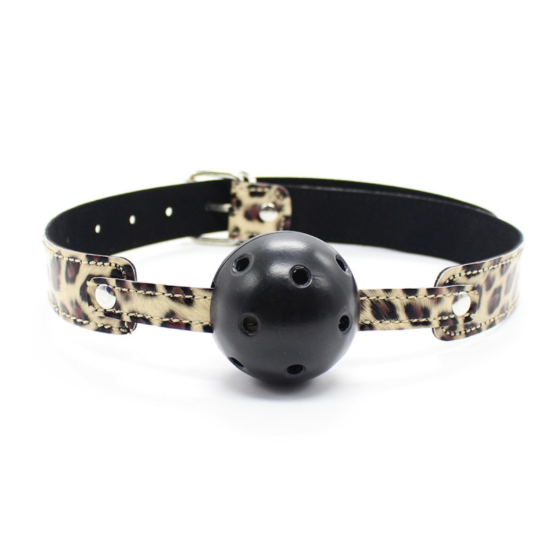 Leopard PU Hallow Gag