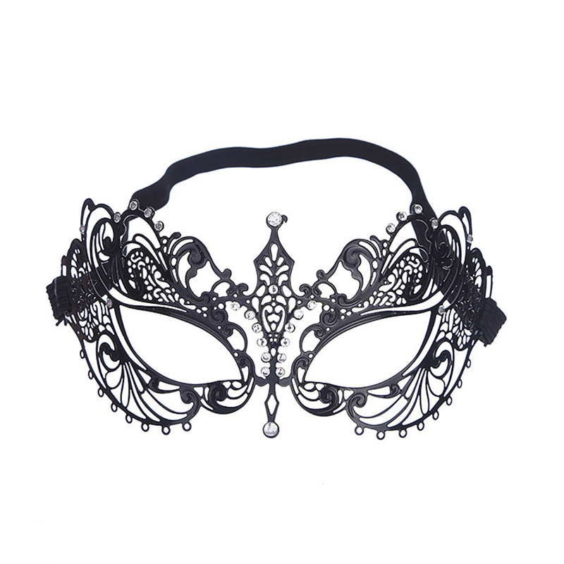 Half Face Diamond-encrusted Mask