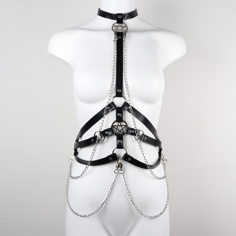 Metal Chain PU Harness -LB349