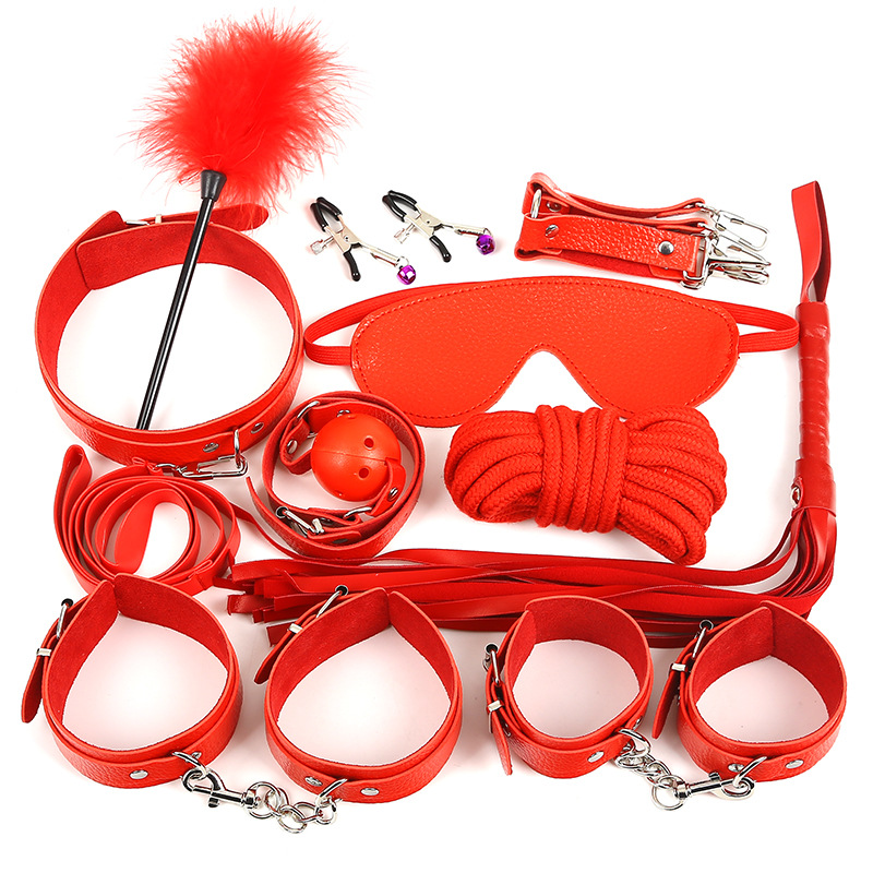10pcs PU Leather Bondage Kit