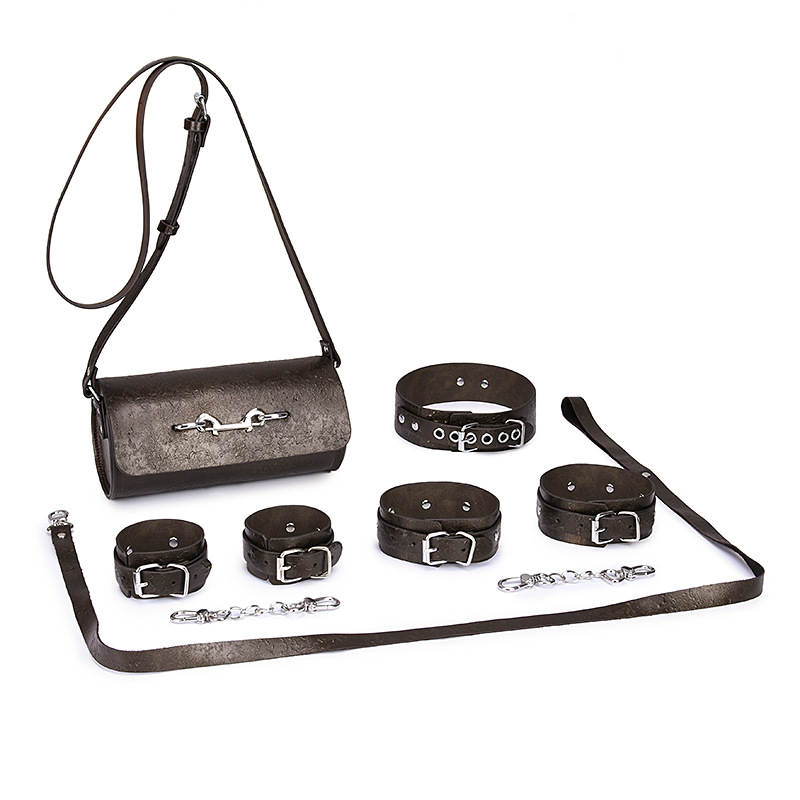 6pcs Luxury Strict Leather Bondage Kit with Box