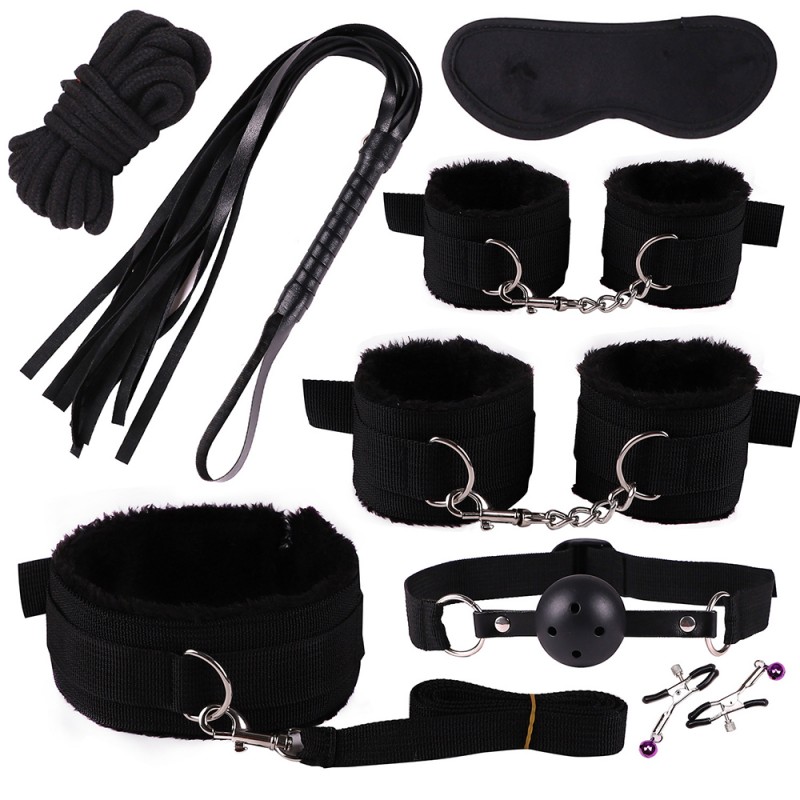 8pcs Fur Line Nylon Bondage Kit I