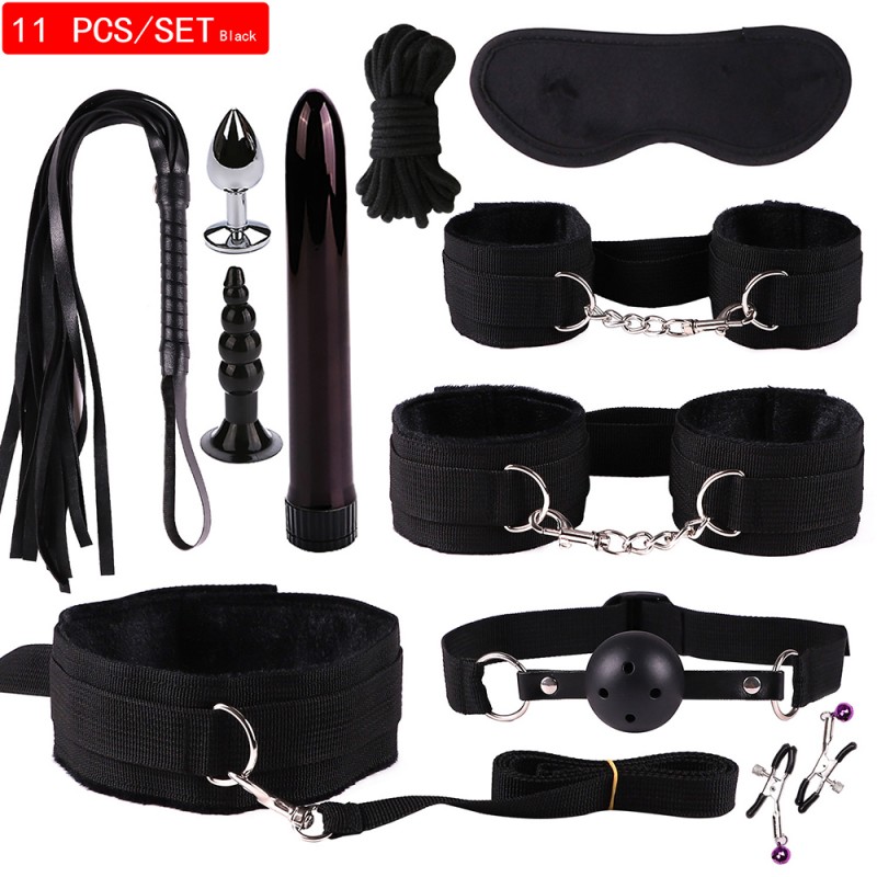 11pcs Fur Line Nylon Bondage Kit