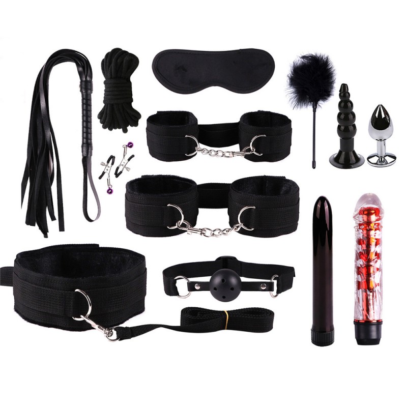 13pcs Fur Line Nylon Bondage Kit
