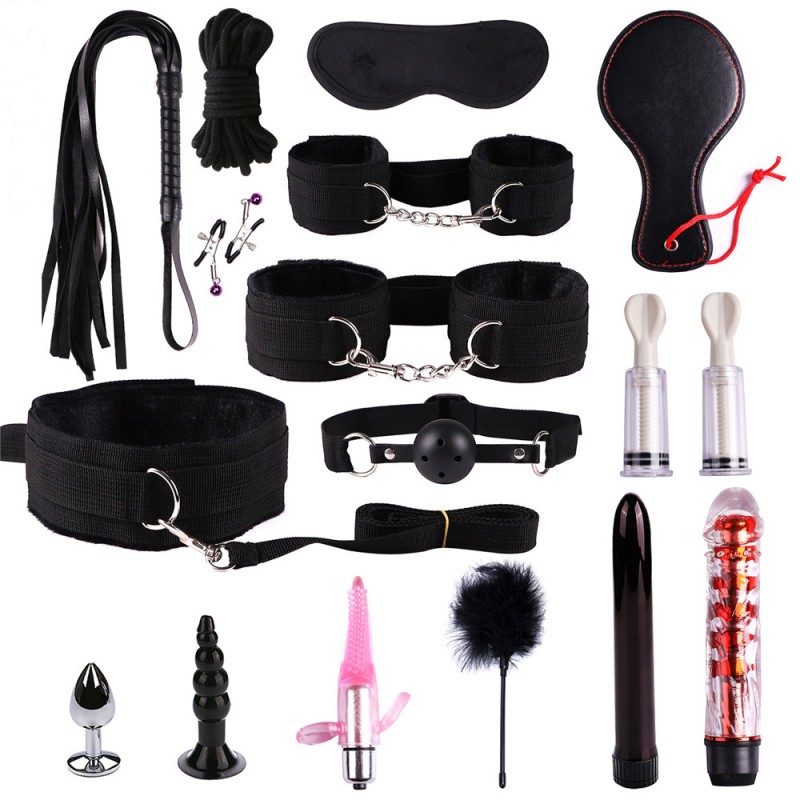 16pcs Fur Line Nylon Bondage Kit
