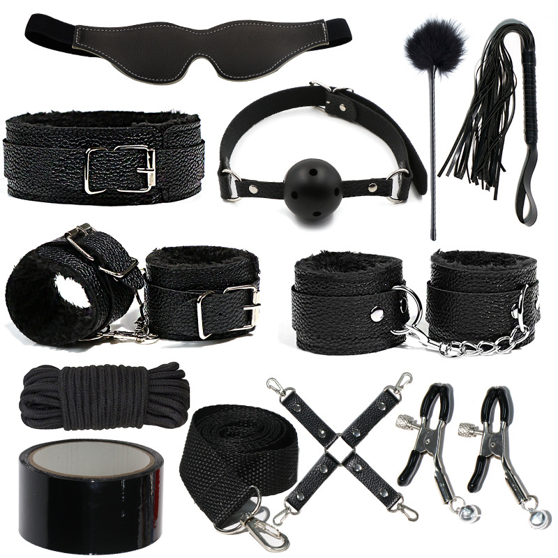 11pcs PU Fur Lined Bondage Kit