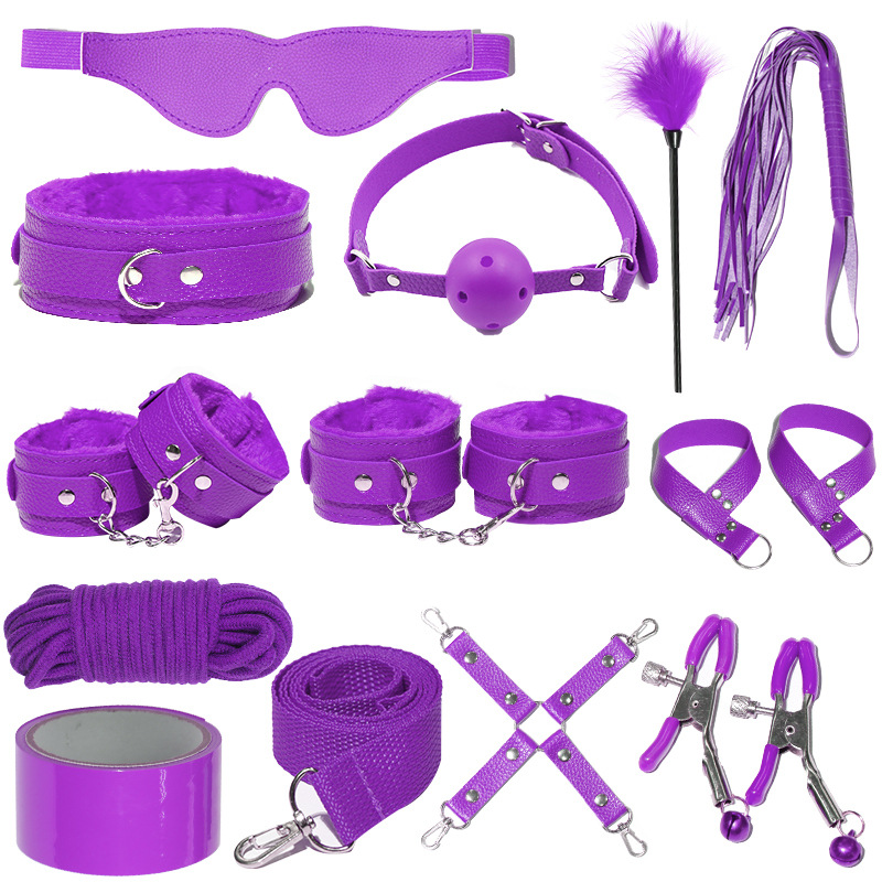 12pcs PU Fur Lined Bondage Kit