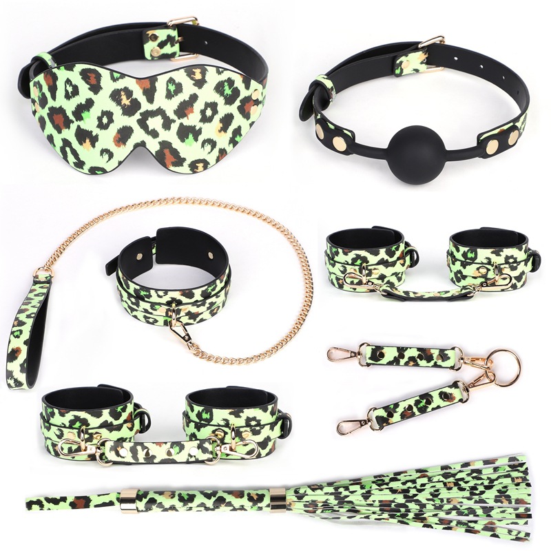 7-Piece Luminous Bondage Kit - Leopard