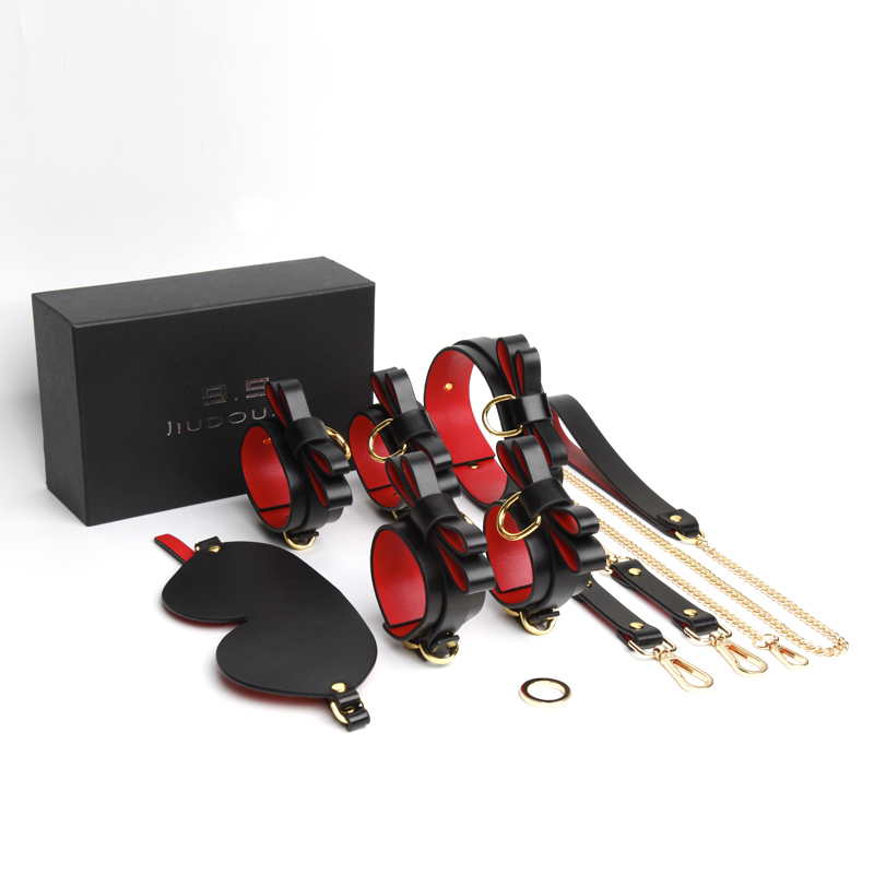 7pcs Bowknot Strict Leather Restraint Kit