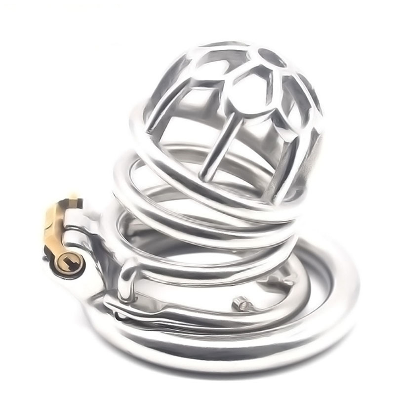 Stainless Steel Flower Design Anti-off Penis Cage II