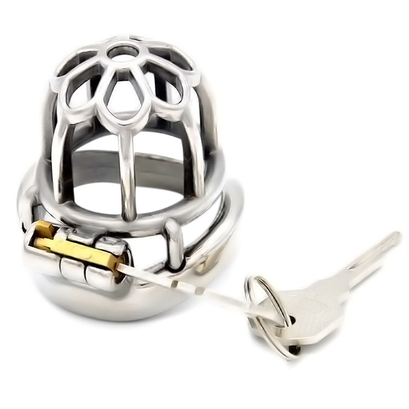 Stainless Steel Flower Arc Ring Cock Cage II