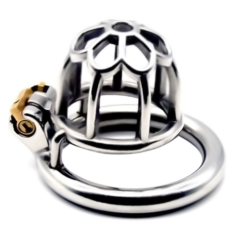 Stainless Steel Flower Design Penis Cage I
