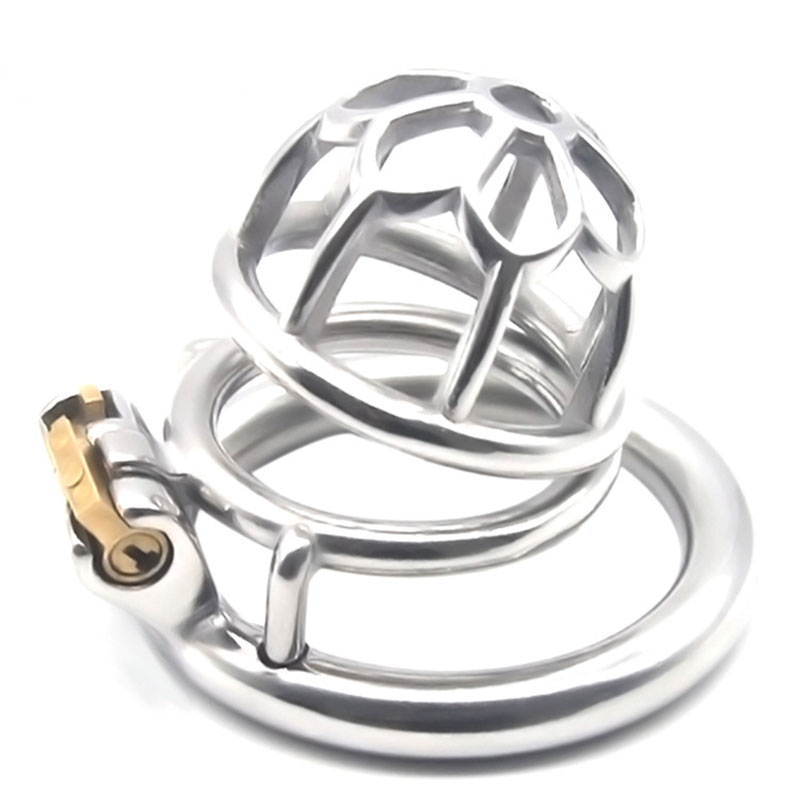 Stainless Steel Flower Design Penis Cage III