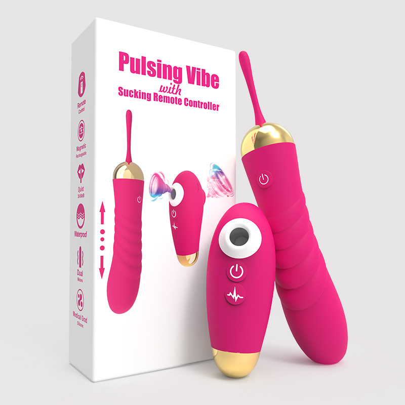 Pulsing Vibe with Sucking Remote Controller