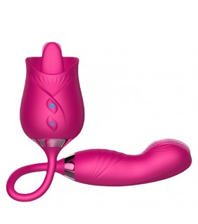 Two Heads Vibrator - Rose V