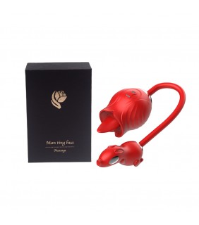 E-stim Two Heads Vibrator - Rose IX