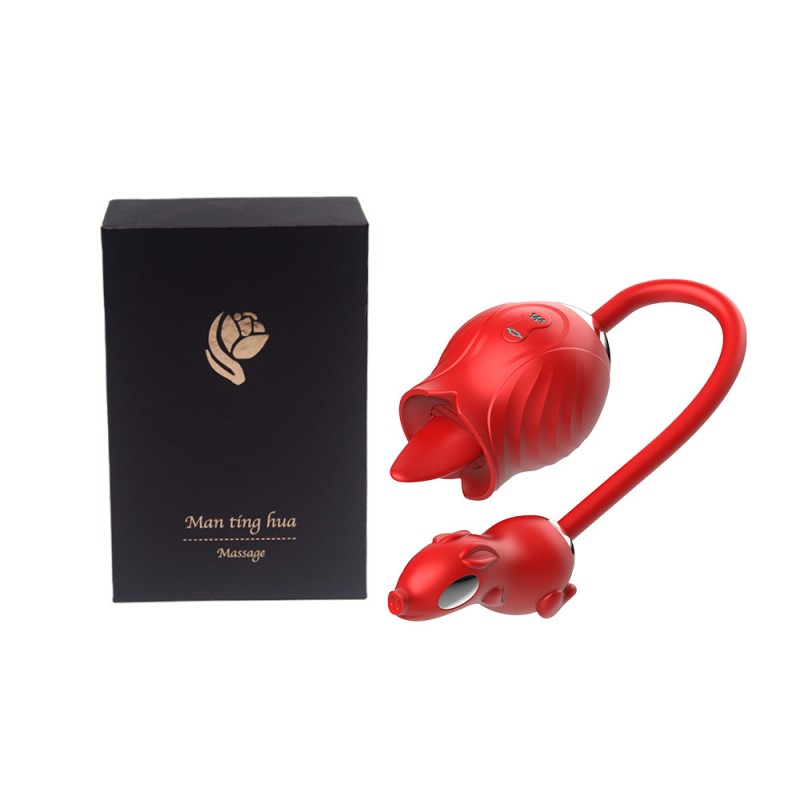 E-stim Two Heads Vibrator - Rose IX