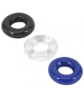 3 Colors Silicone Cock Rings Kit