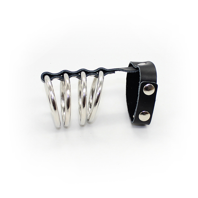 4 Metal Rings Ball and Cock Ring