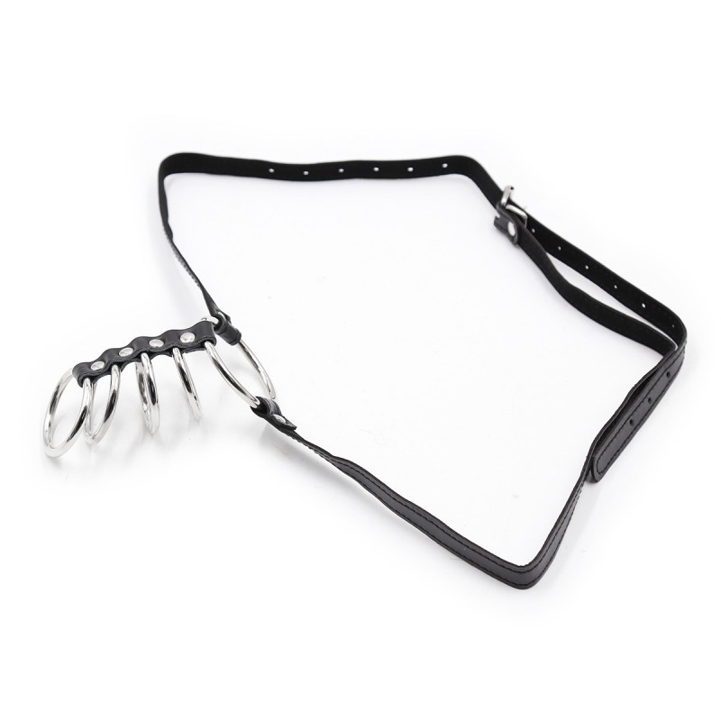 5 Rings Cock Ring with Hip Belt