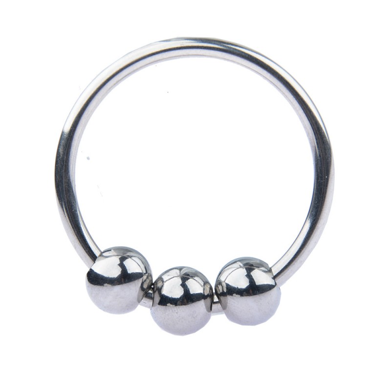 Cock Ring with 3 Slidable Beads