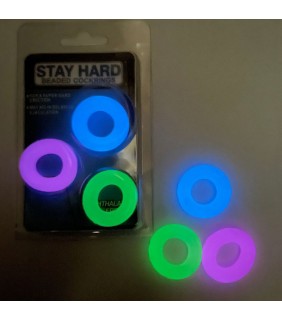 3-Piece Luminous Cock Rings Kit