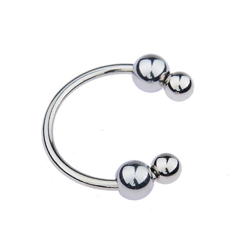 Opening Cock Ring with 4 Removable Beads